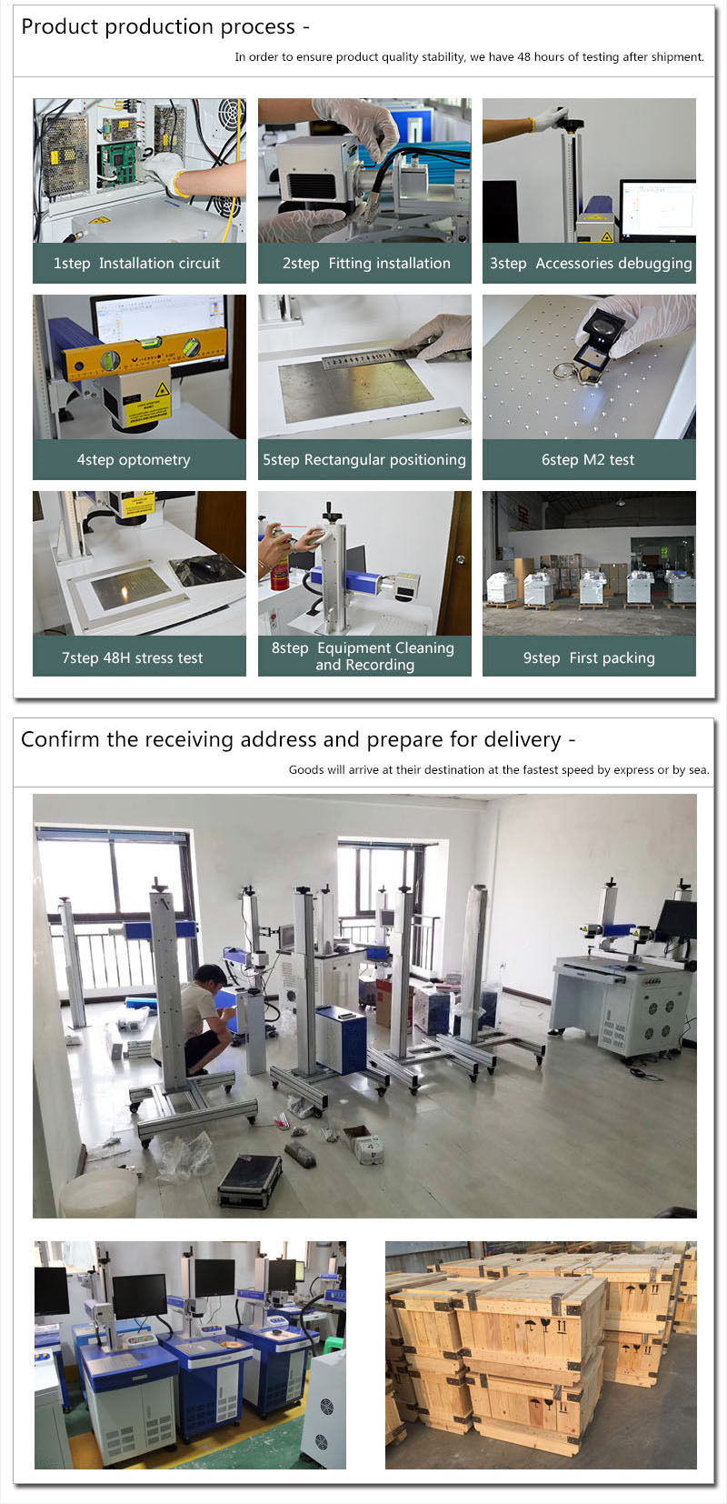 Fly Metal 20w 30w 50w Fiber Laser Marking Machine Air Cooling online laser