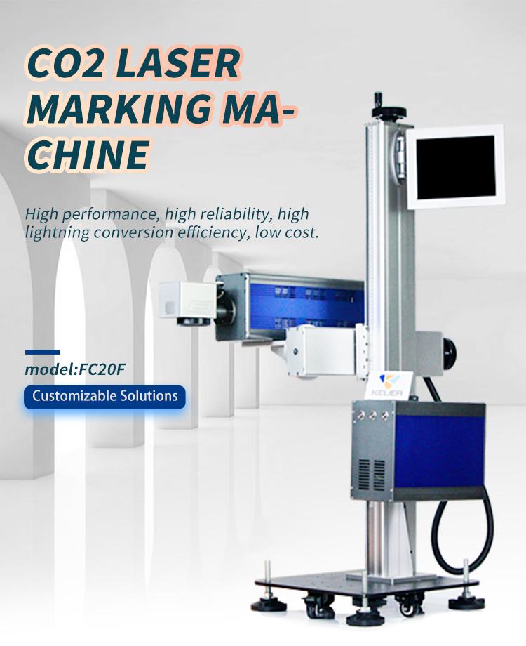 Kelier - kelier new Split Desk Portable Type 20w 30w 50w Fiber CO2 Laser Marking Machine CO2 laser marking machine 8