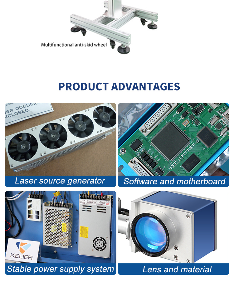 Kelier - kelier new Split Desk Portable Type 20w 30w 50w Fiber CO2 Laser Marking Machine CO2 laser marking machine 12