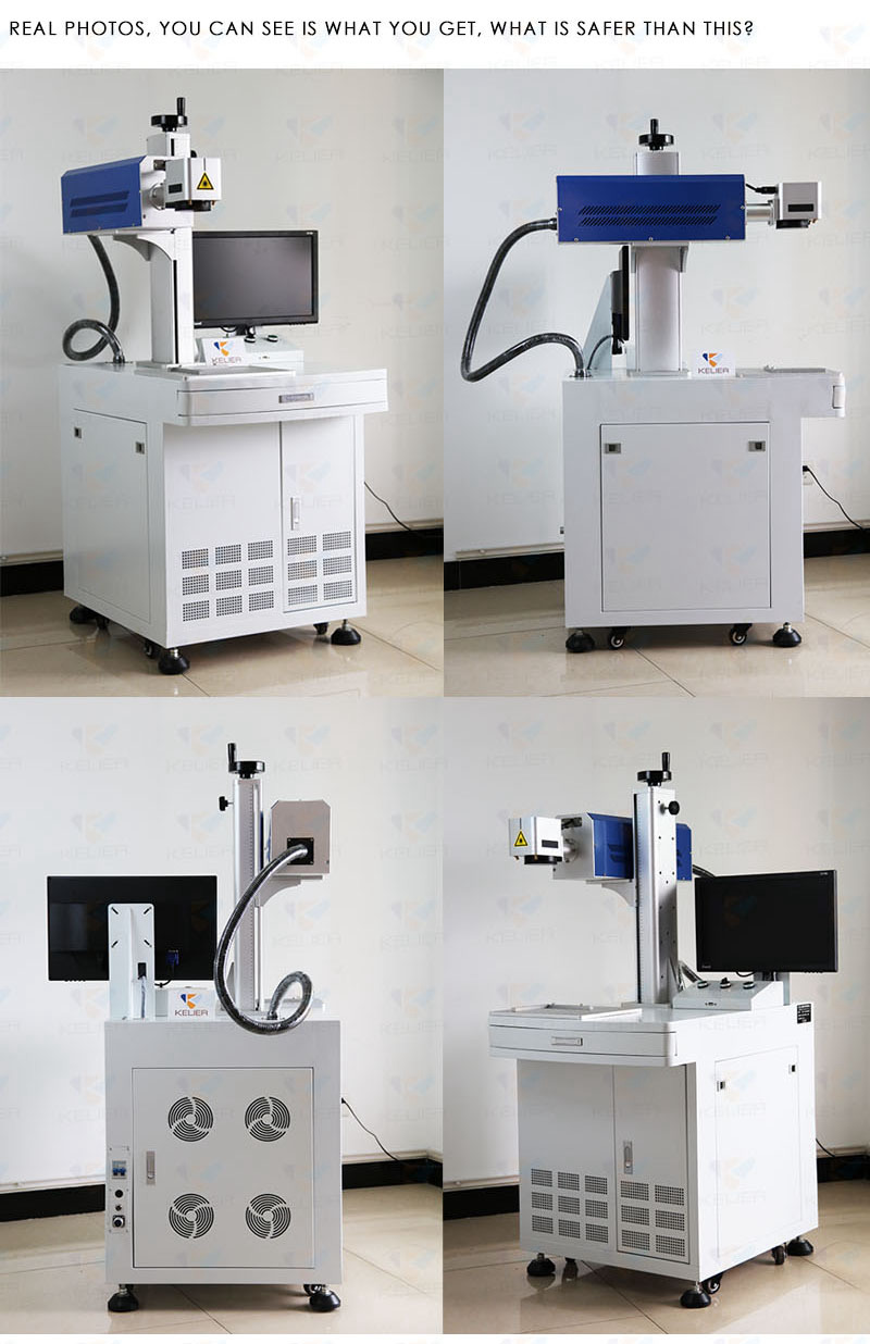 CO2 laser marking machine  For plastic wood and other materials Automatic batch expiry date printing machine kelier 13