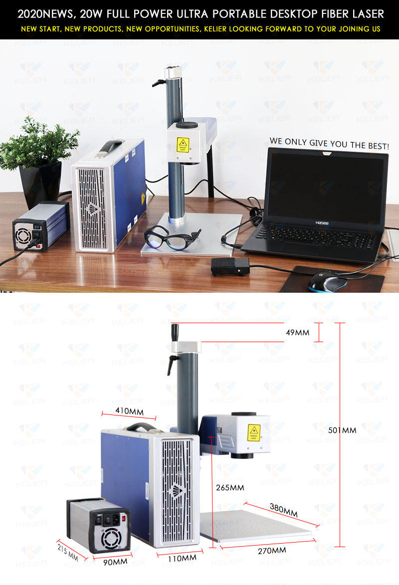 fiber laser marking machine with rotary metal photo printing machine qr code laser printer