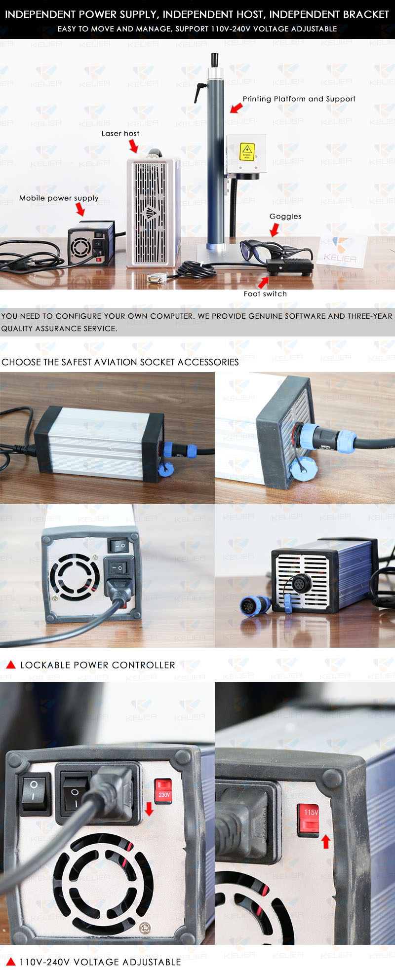 fiber laser marking machine with rotary metal photo printing machine qr code laser printer