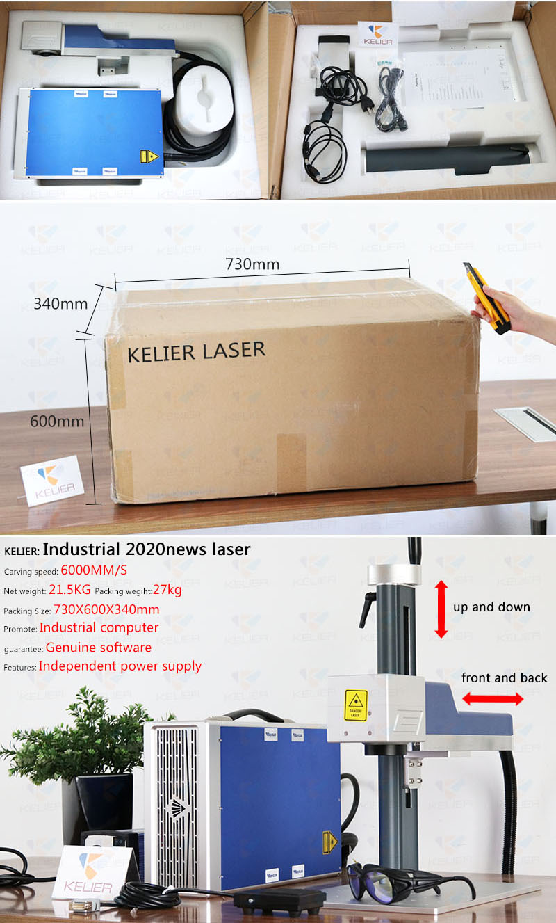 fiber laser marking machine with rotary metal photo printing machine qr code laser printer