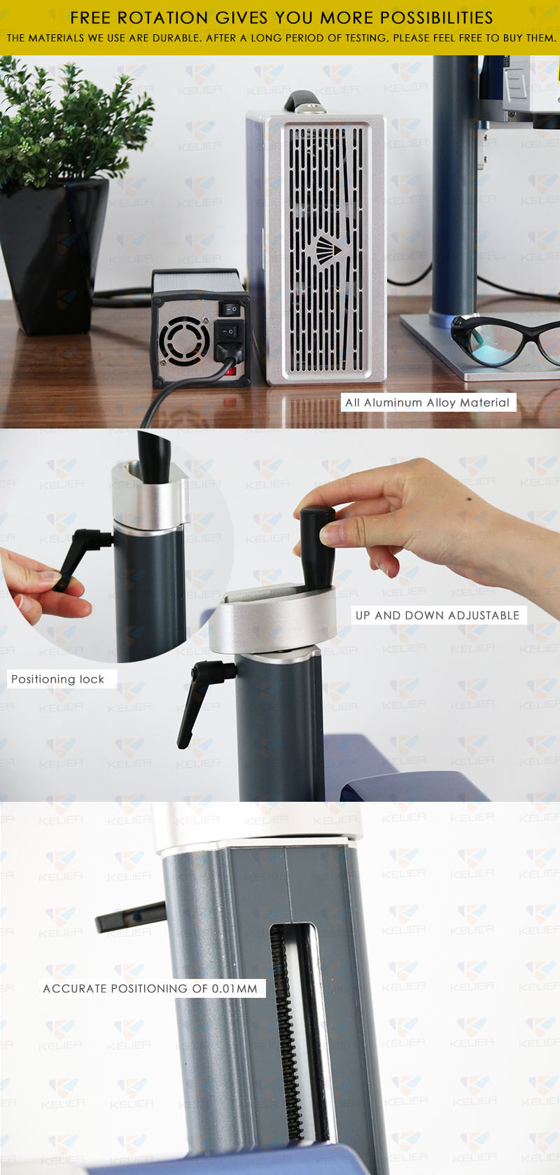 fiber laser marking machine with rotary metal photo printing machine qr code laser printer