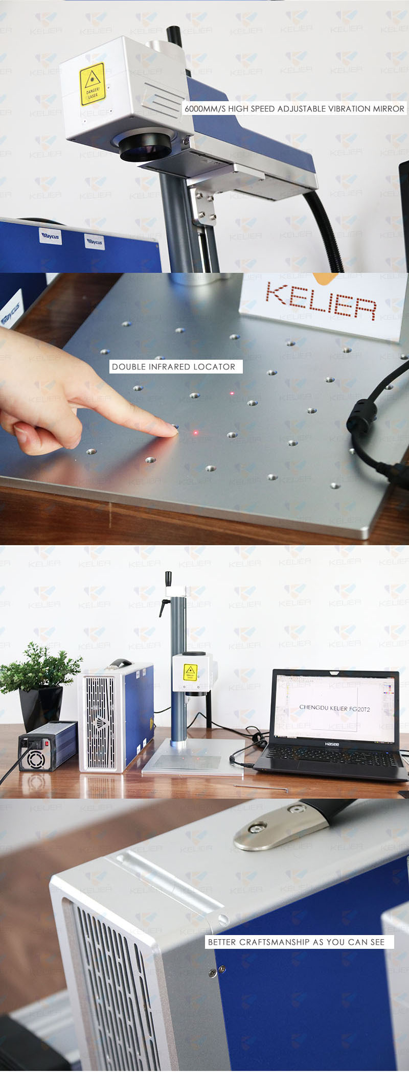 fiber laser marking machine with rotary metal photo printing machine qr code laser printer