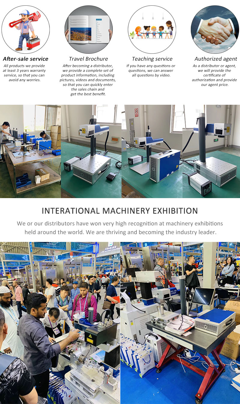 fiber laser marking machine with rotary metal photo printing machine qr code laser printer