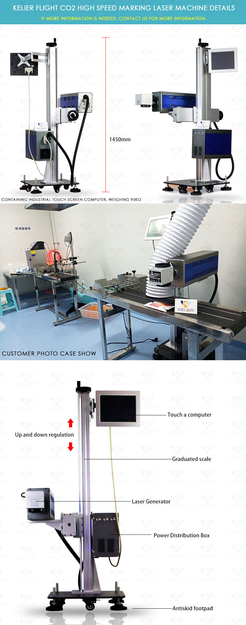 Fly online CO2 Fiber Laser Marker Machine FCF-2