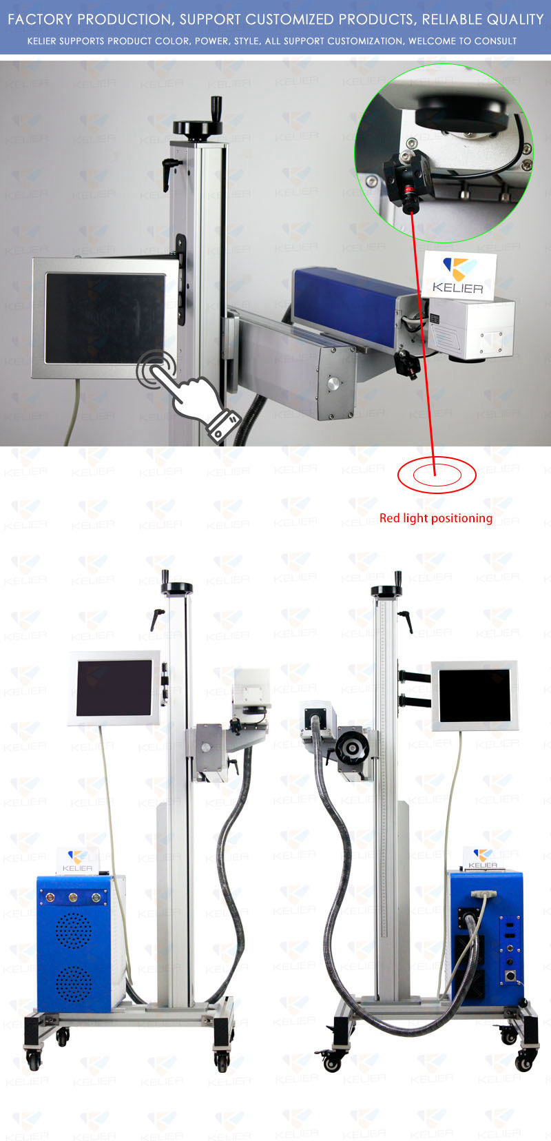 Portable laser wire marking machine parts made in china for plastic