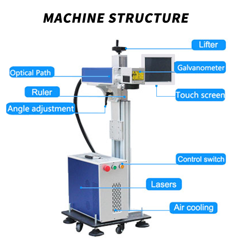 Kelier - laser wire marking machine fiber laser machine parts printer for carton Fiber laser marking machine 11