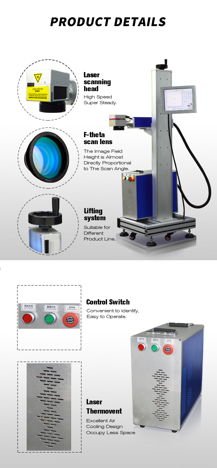 Kelier - laser wire marking machine fiber laser machine parts printer for carton Fiber laser marking machine 13