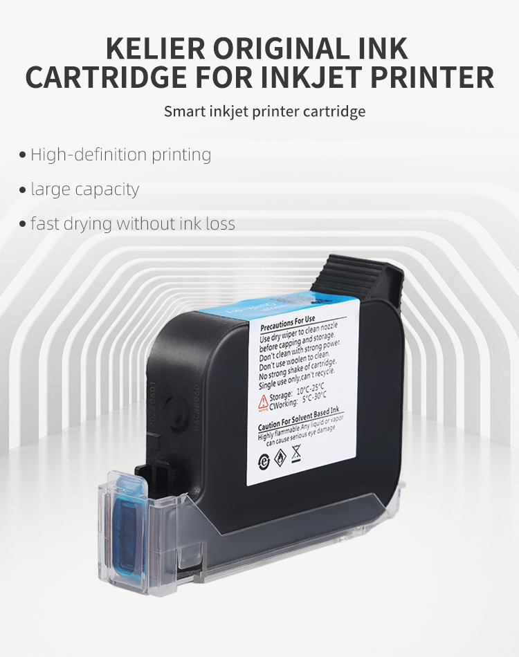 Kelier - Handheld Printer H3 H6 H7 Coder Cartridge Black Quick Drying Water-based Slow Drying Cartridge Compatible with JS12 Non-standard customization 9