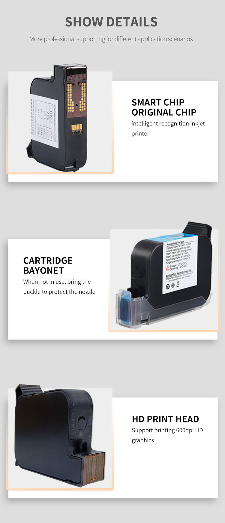 Kelier - Handheld Printer H3 H6 H7 Coder Cartridge Black Quick Drying Water-based Slow Drying Cartridge Compatible with JS12 Non-standard customization 16