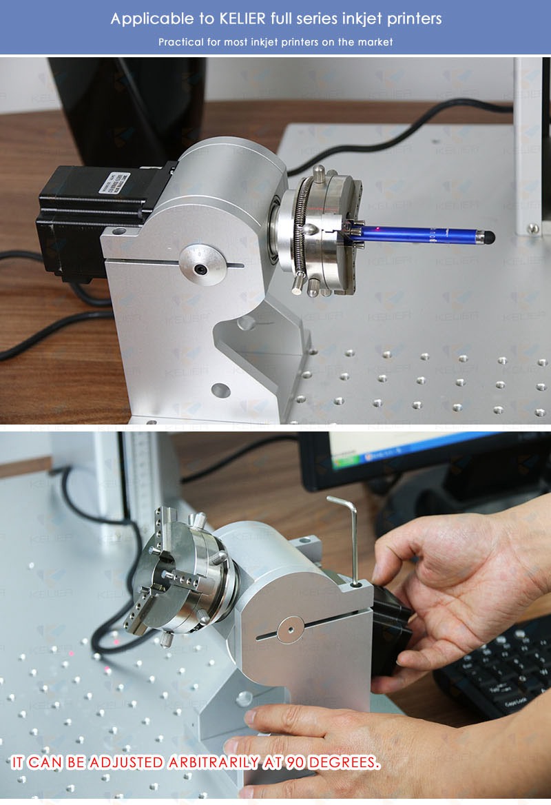 Rotary axis for fiber laser marking machine jewelry ring processing metal gold