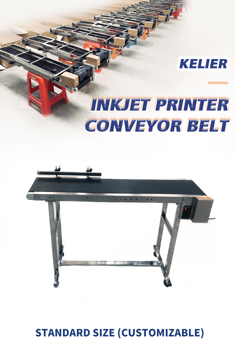 Kelier - kelier inkjet printing date time barcode Conveyor automatic stainless steel small belt conveyor for inkjet printer Conveyor belt 8