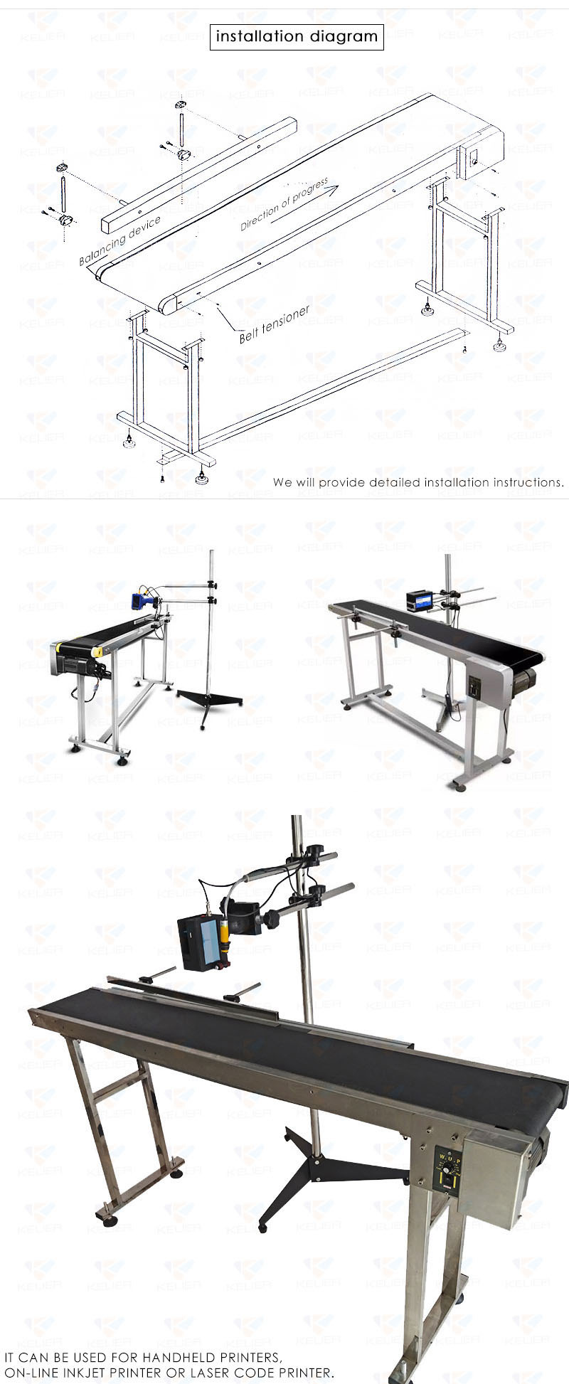Conveyor Belt of Handheld Printer for Industrial inkjet printer