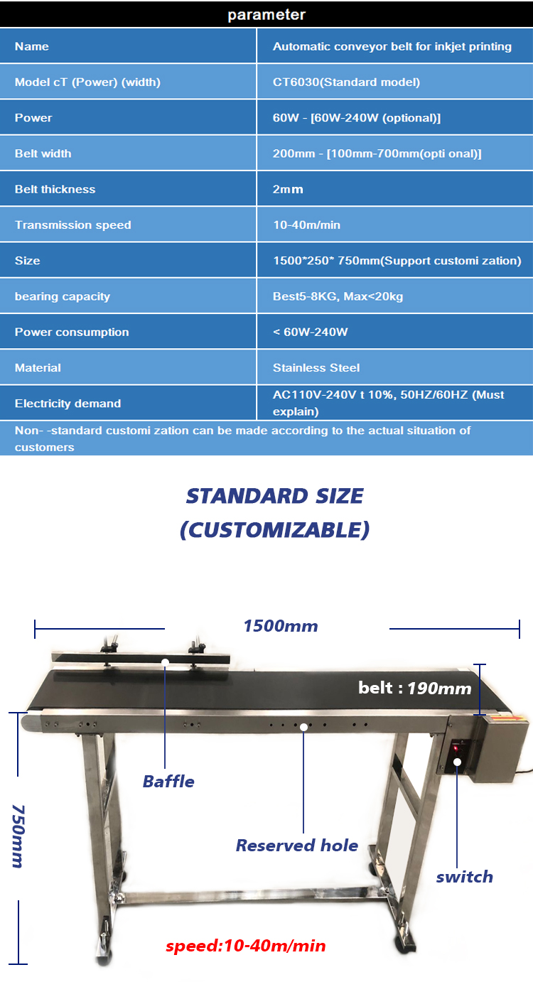 Kelier - KELIER 2021 new Cheap Custom Conveyor belt for handheld and online inkjet printer Conveyor belt 9