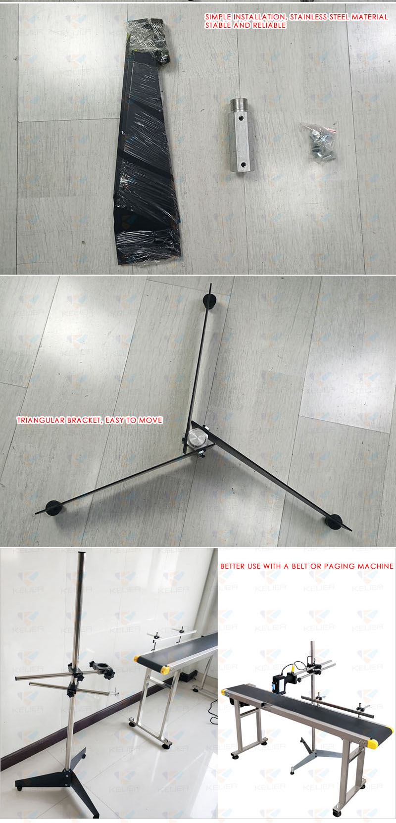 2020news Assembly line support stand  for handheld injket printer and online inkjet printer