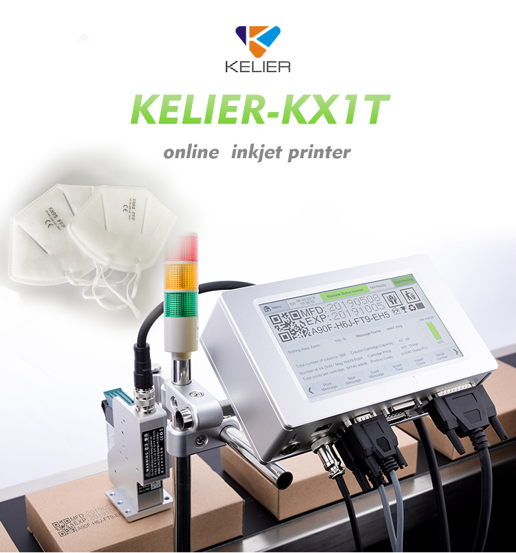 Kelier - Kelier Tij 2.5 cartridge plastic bag Bottle egg date coding machine batch automatic inkjet printer with conveyor belt Non-standard customization 8