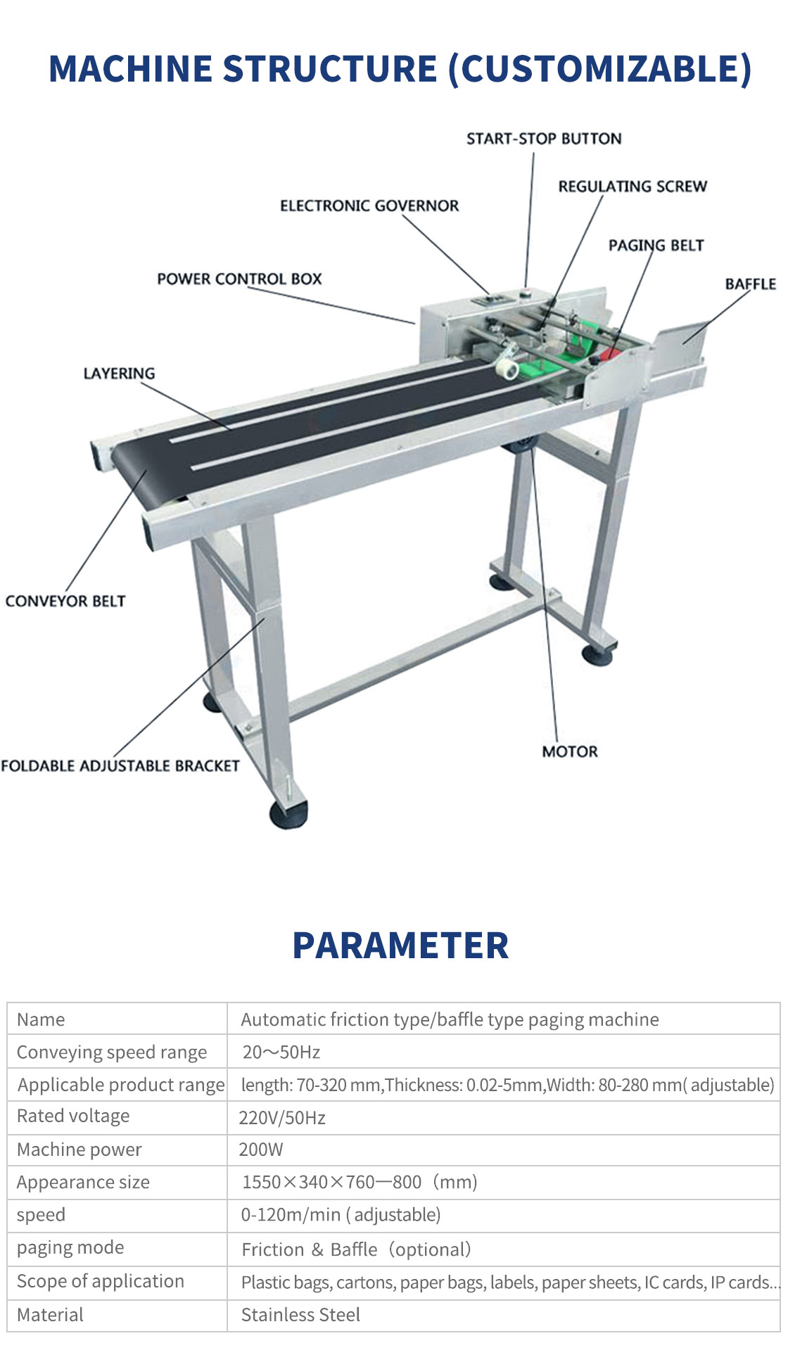 Kelier Customizable Paging Machine High-Speed Plastic Bag Separator 8