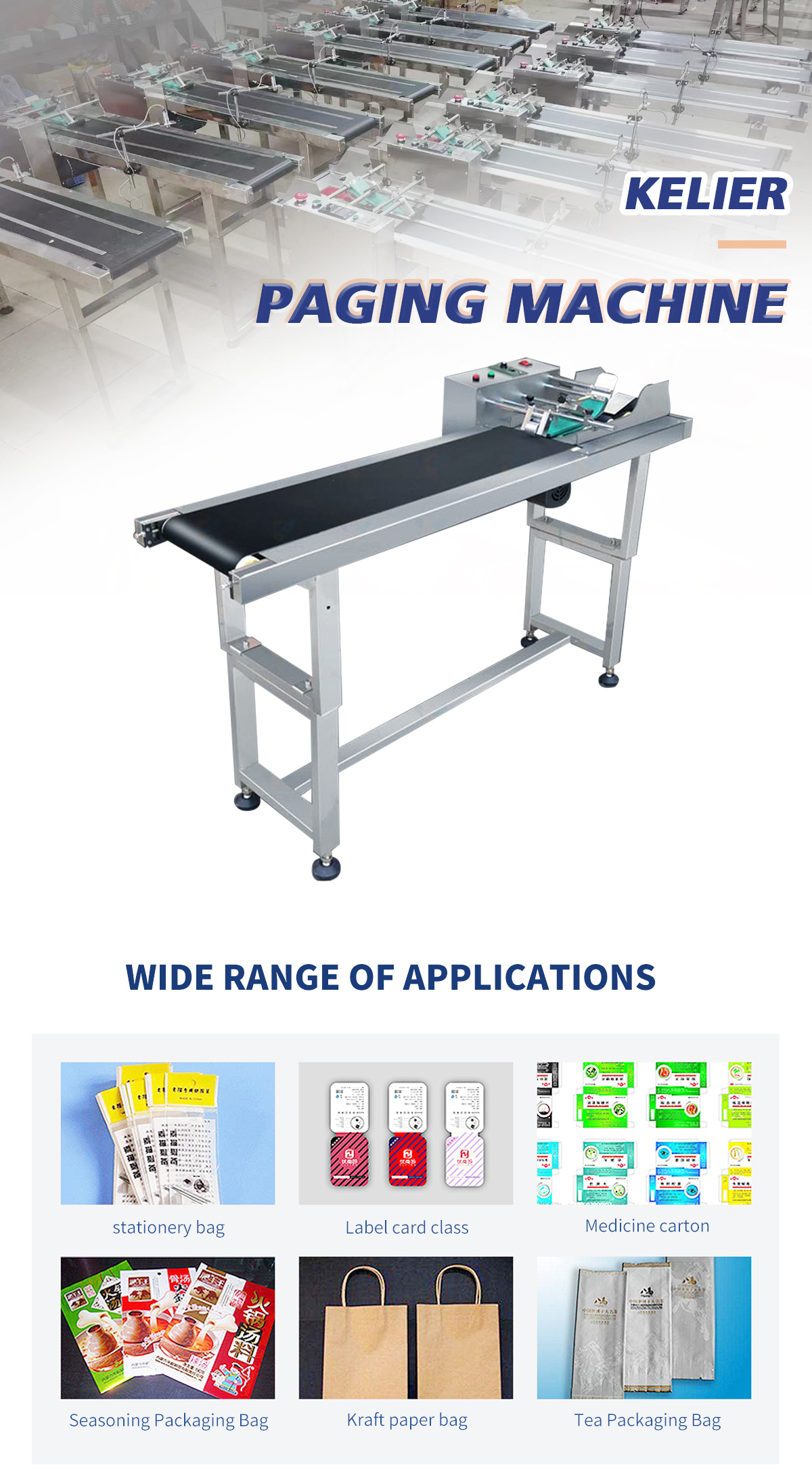Kelier Customizable Paging Machine High-Speed Plastic Bag Separator 7