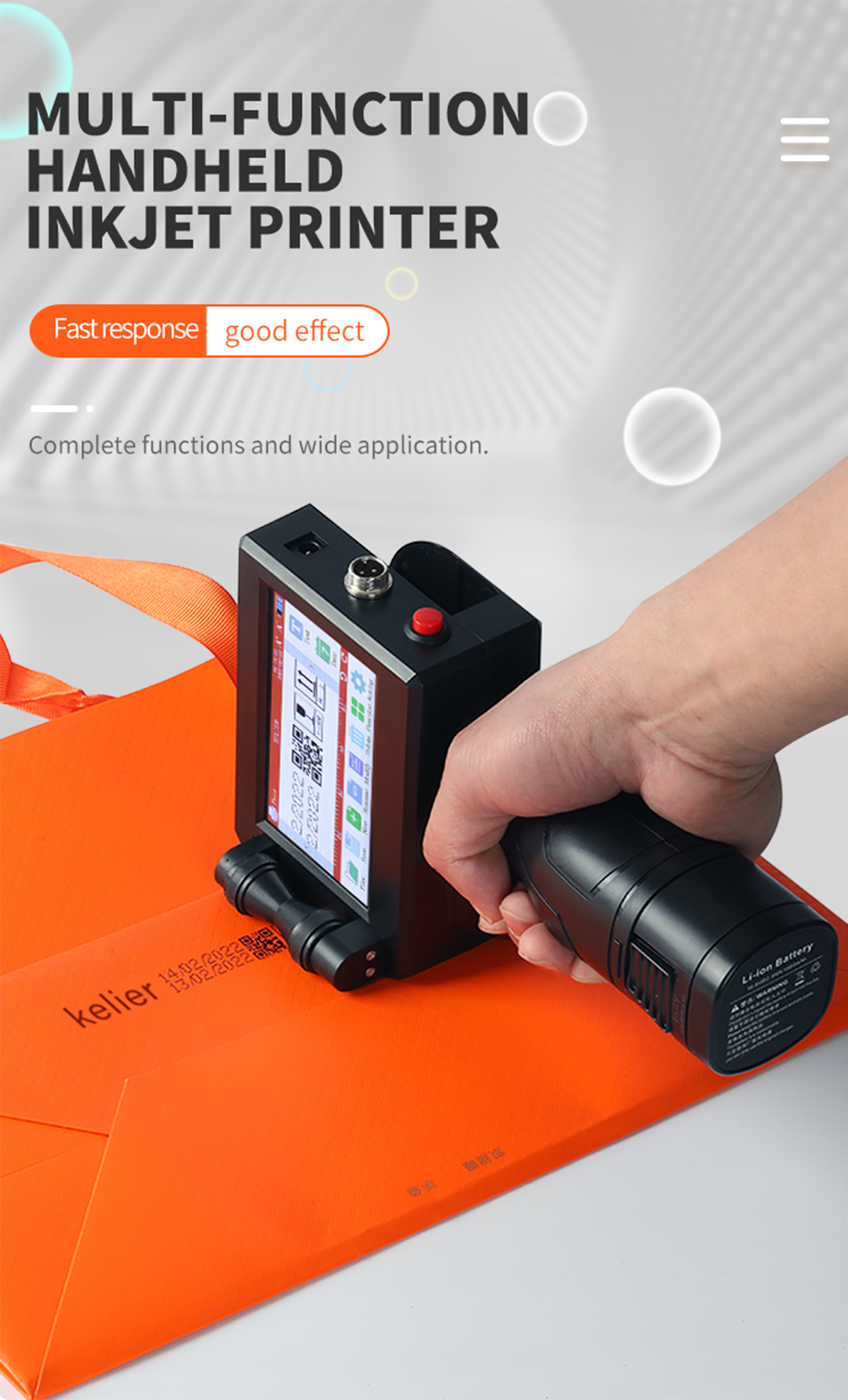 Kelier Mini Inkjet Printer Portable H6 for Carton Packaging 9