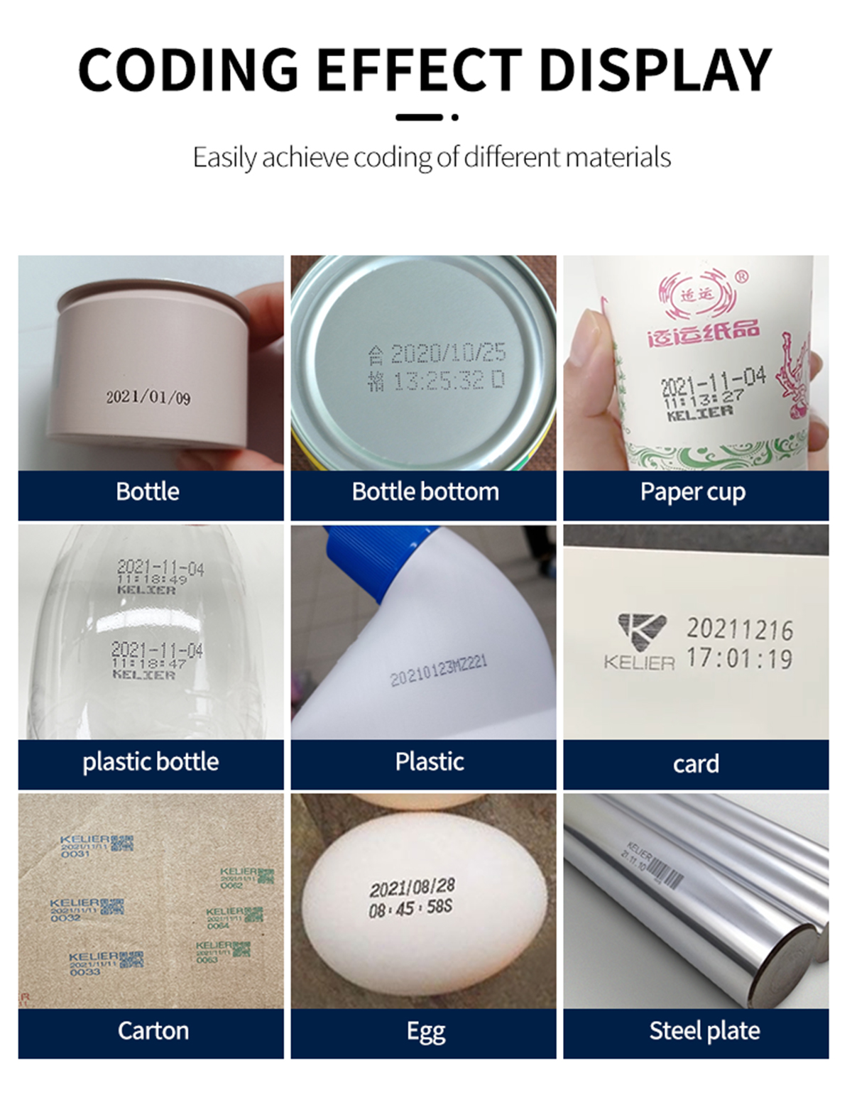 Kelier Mini Inkjet Printer Portable H6 for Carton Packaging 12