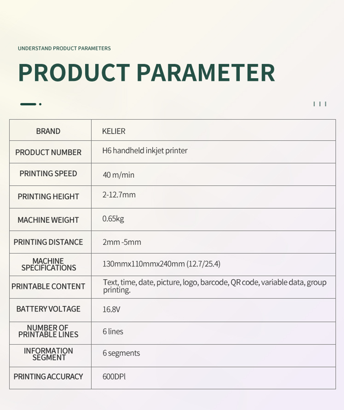 Kelier Mini Inkjet Printer Portable H6 for Carton Packaging 14