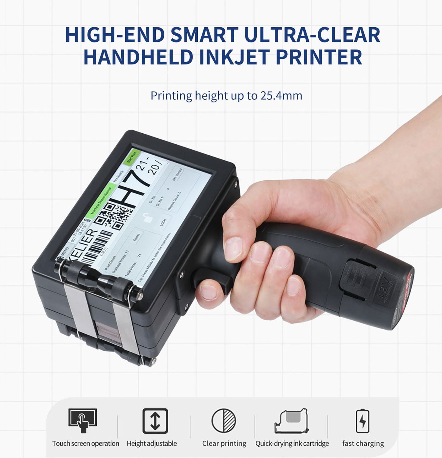 Quality Kelier Handheld Inkjet Printer handheld TIJ inkjet date code printer H7 for box Manufacturer | Kelier 8