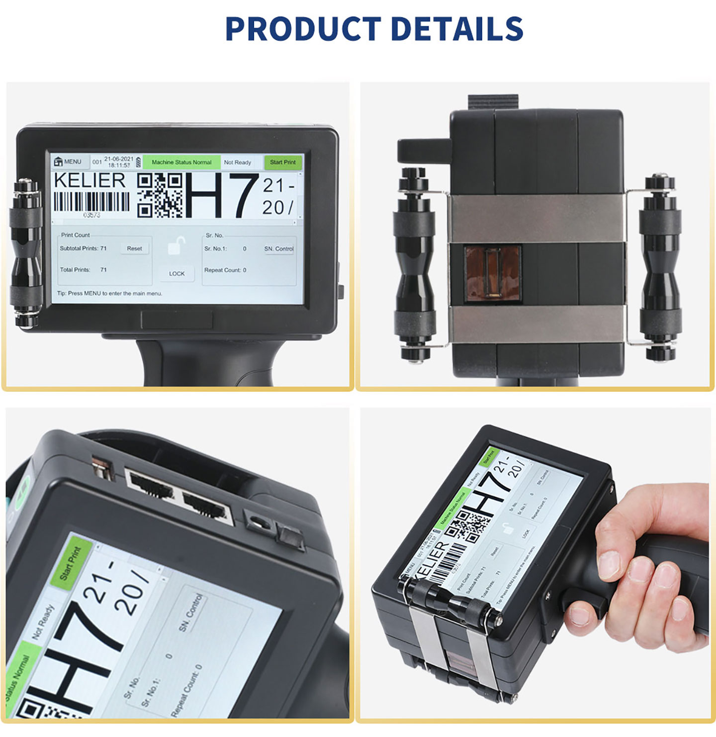 Quality Kelier Handheld Inkjet Printer handheld TIJ inkjet date code printer H7 for box Manufacturer | Kelier 13
