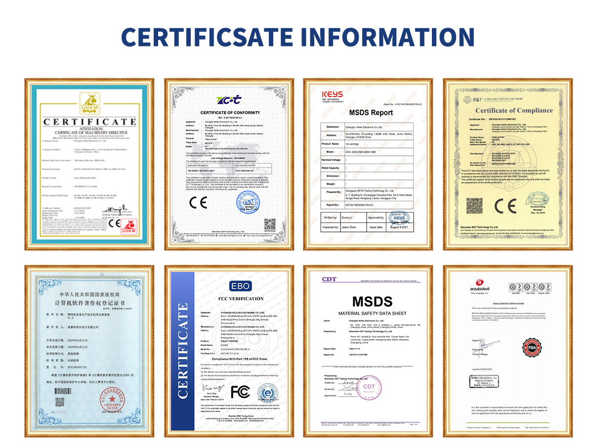 Keller Original Imported Quick-Drying Ink Cartridges IQ800 for TIJ 2.5 Inkjet Printer Nozzle 16