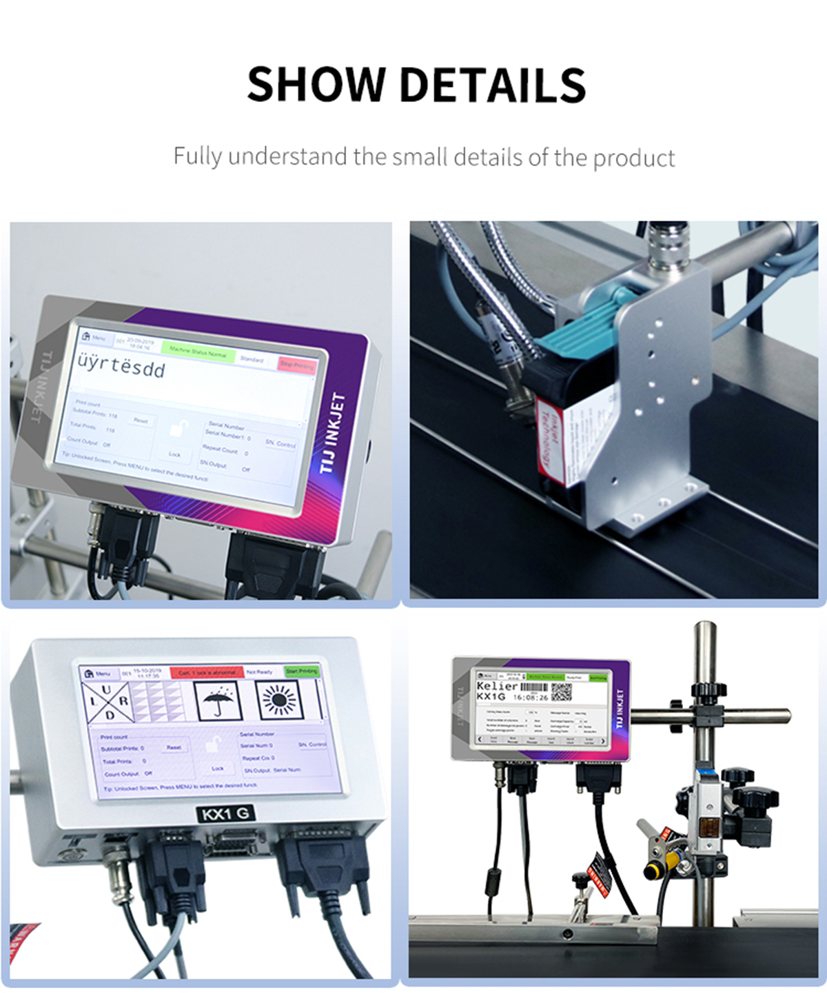Online thermal inkjet printer printing qr code serial number for milk carton date barcode printing 6