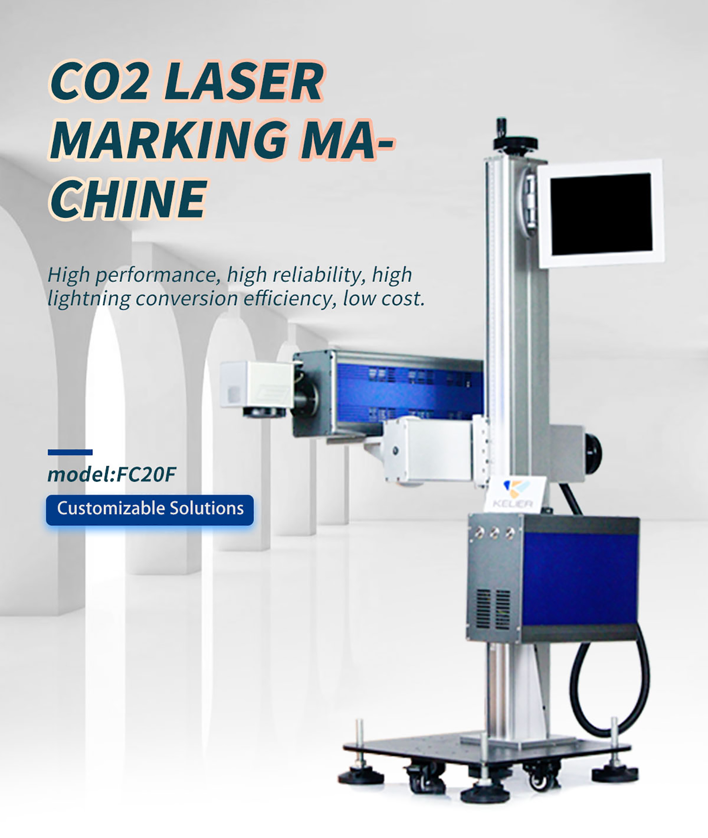 Best PET Bottle Laser Coding Machine Co2 Laser Marking Printer Co2 Laser Marking Machine - Kelier 8