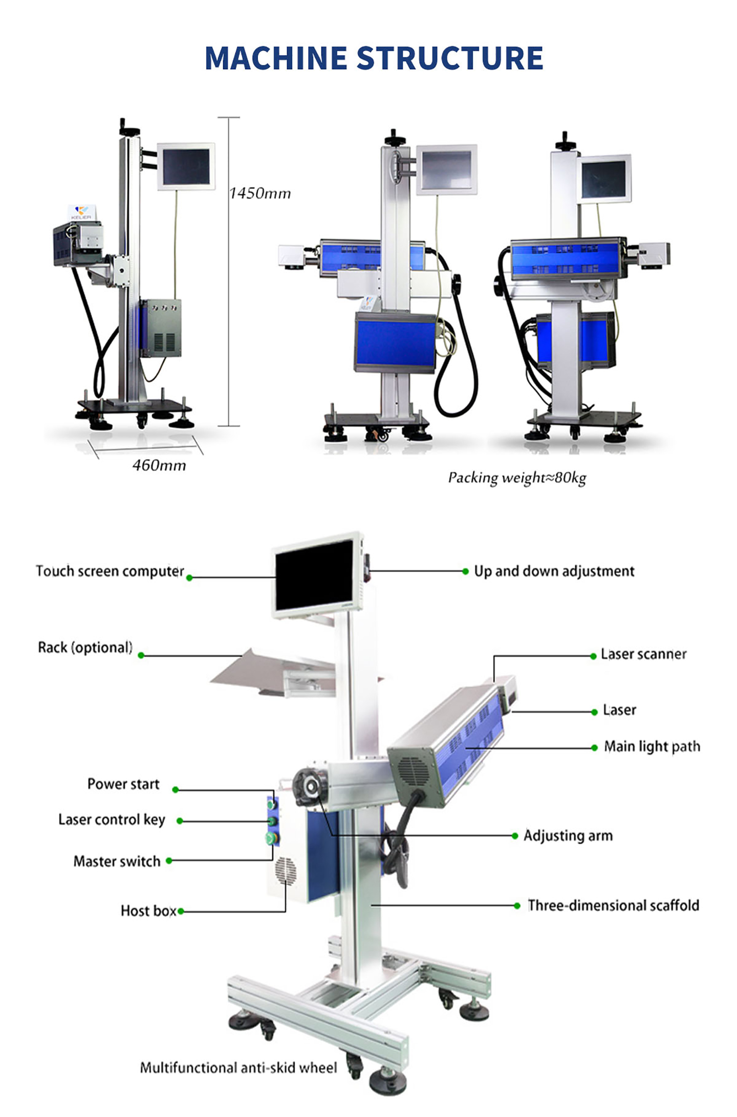 Best PET Bottle Laser Coding Machine Co2 Laser Marking Printer Co2 Laser Marking Machine - Kelier 11