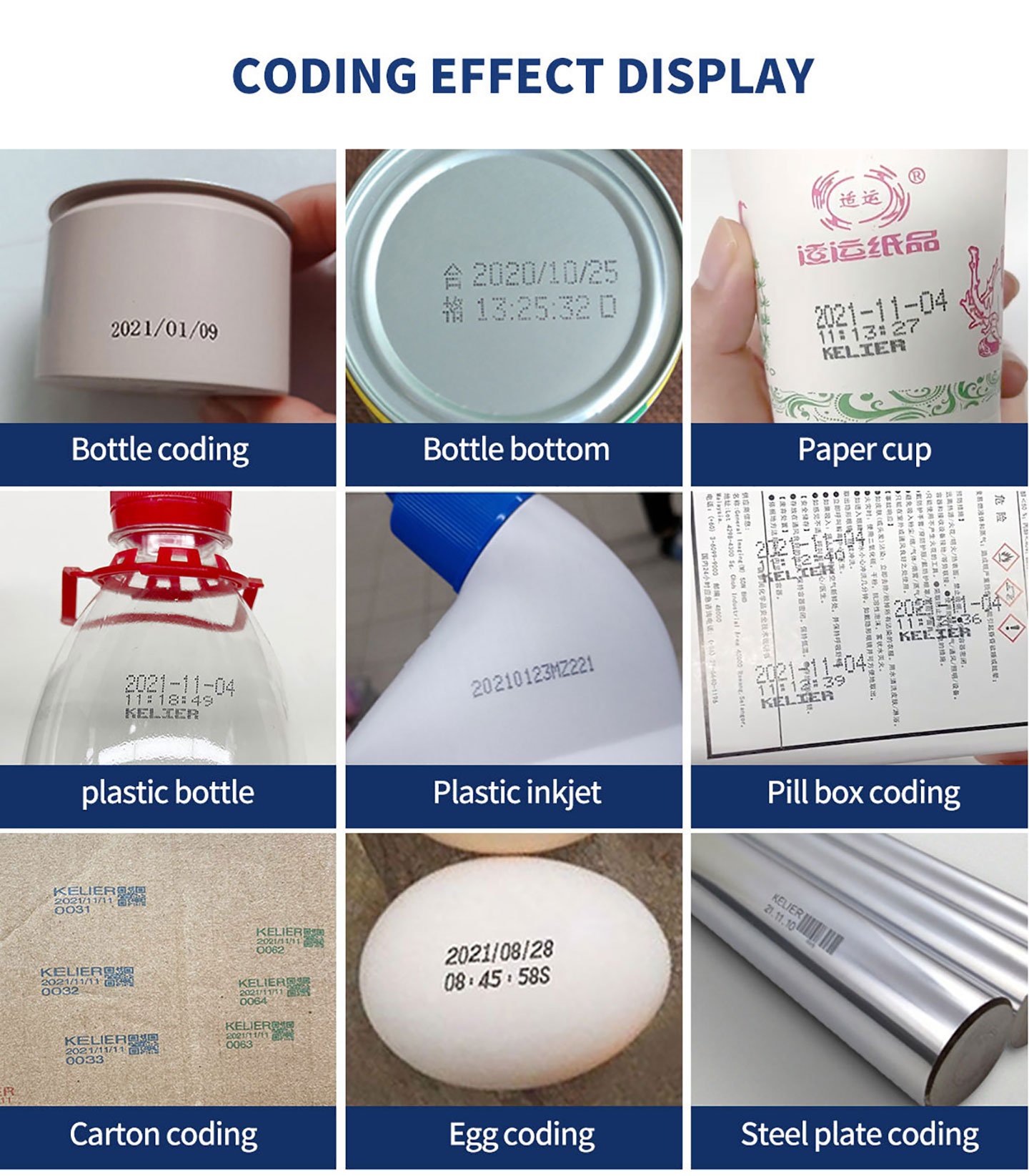 Online Inkjet Printer Coder Glass Bottle Expiry Batch Printing Machine Industrial Inkjet Printer Manufacturers | Kelier 9