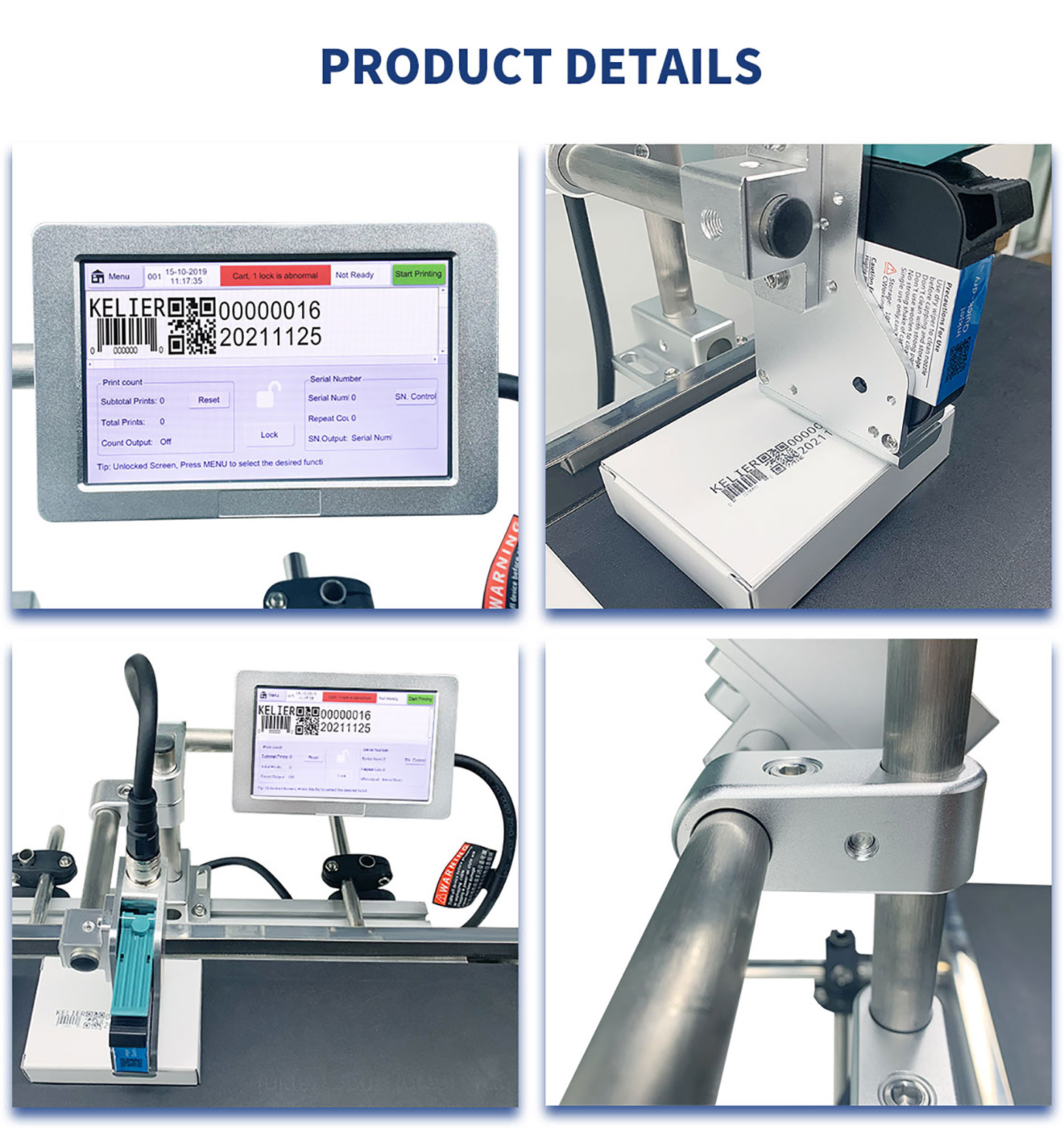 Online Inkjet Printer Coder Glass Bottle Expiry Batch Printing Machine Industrial Inkjet Printer Manufacturers | Kelier 12