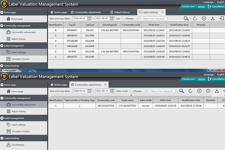 E ink price tag Markeer de displayprijs van een winkelketen van 2,9 inch E-inktplanktag 7