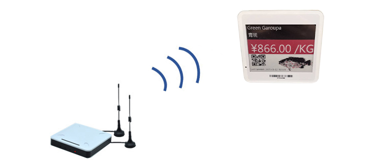 Electronic shelf label Destaque display de prateleira de transmissão sem fio de loja de 4,2 polegadas e etiqueta de preço de tinta 4