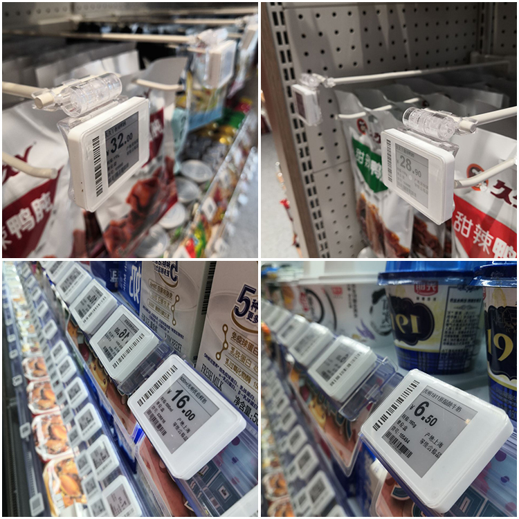Electronic shelf label Destaque display de prateleira de transmissão sem fio de loja de 4,2 polegadas e etiqueta de preço de tinta 9