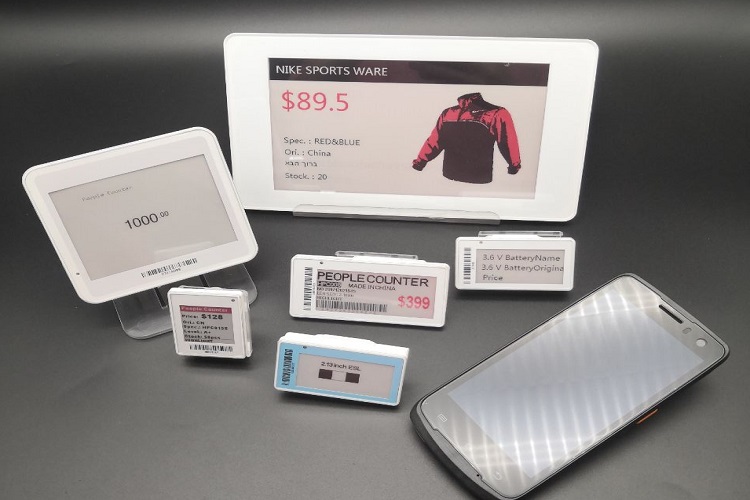 electronic price ESL tag Markeer 7,5 inch plankdisplay digitale elektronische prijs ESL-tag 5