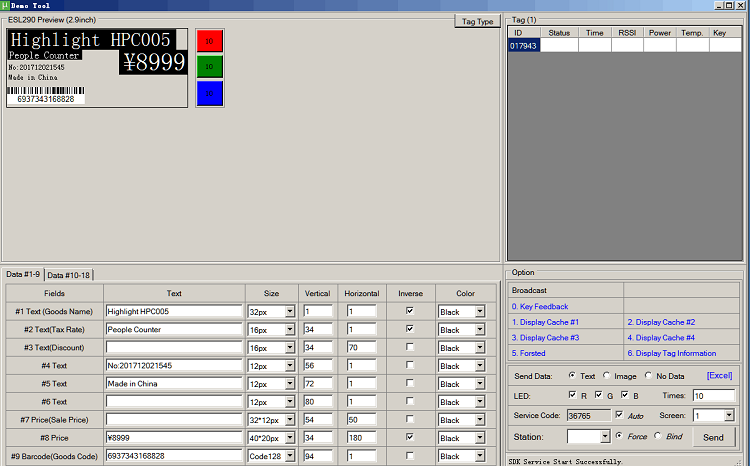 Electronic price tag Highlight 1,54-Zoll-Supermarkt-Display-Regaletiketten elektronisches Preisschild 6