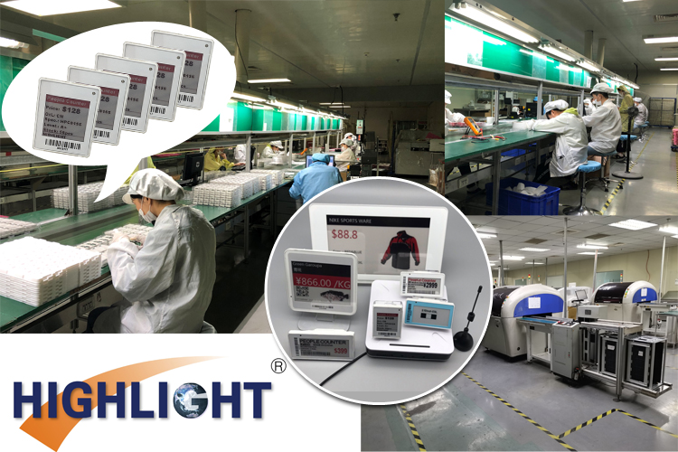 Highlight 1,54-Zoll-Supermarkt-Display-Regaletiketten elektronisches Preisschild 11