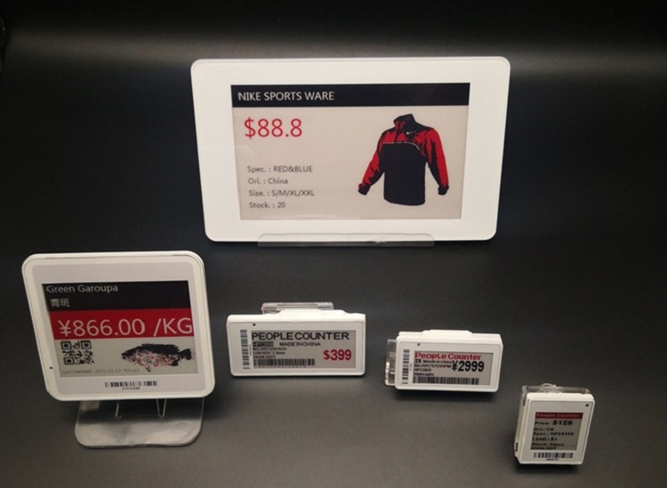 smart esl label Markeer 2,13 inch bevroren slimme elektronische planklabels 10