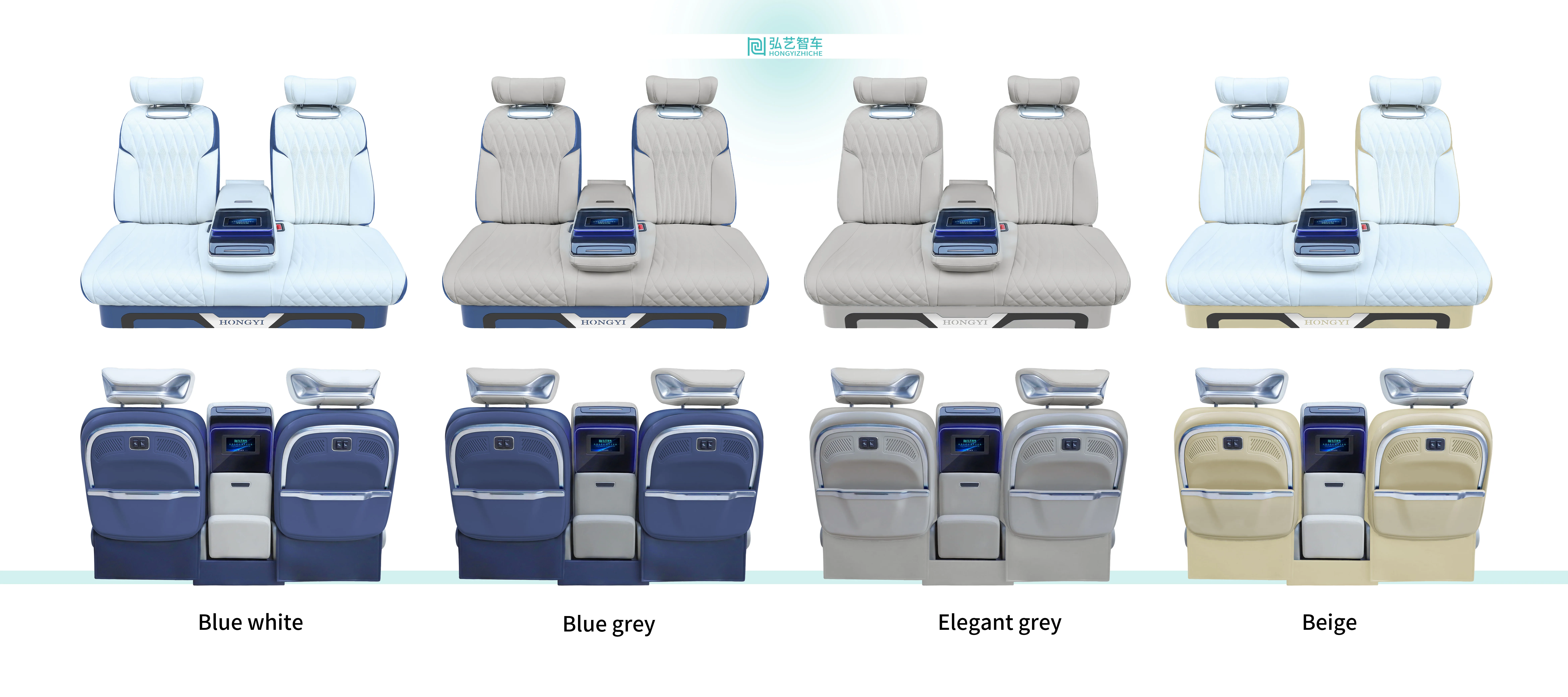 Car Accessories Luxmtre Class C Sofa Leather Bed Third Row Auto Seat 16