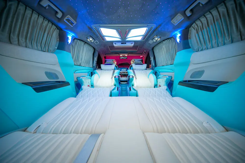 Car Accessories Luxmtre Class C Sofa Leather Bed Third Row Auto Seat 29