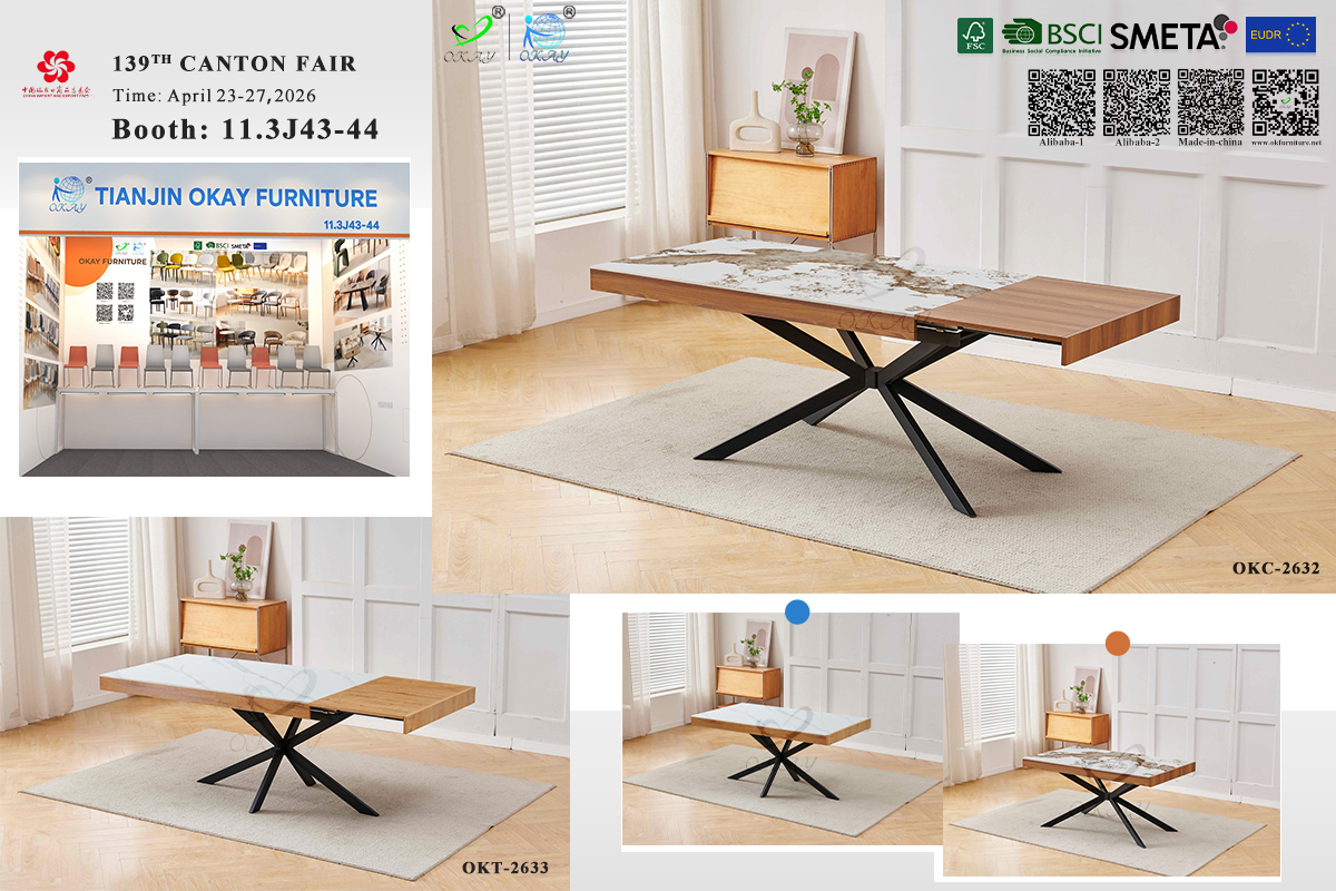 【OKAY FURNITURE】Table de salle à manger extensible moderne et luxueuse – Style minimaliste italien, flexibilité sans effort 1