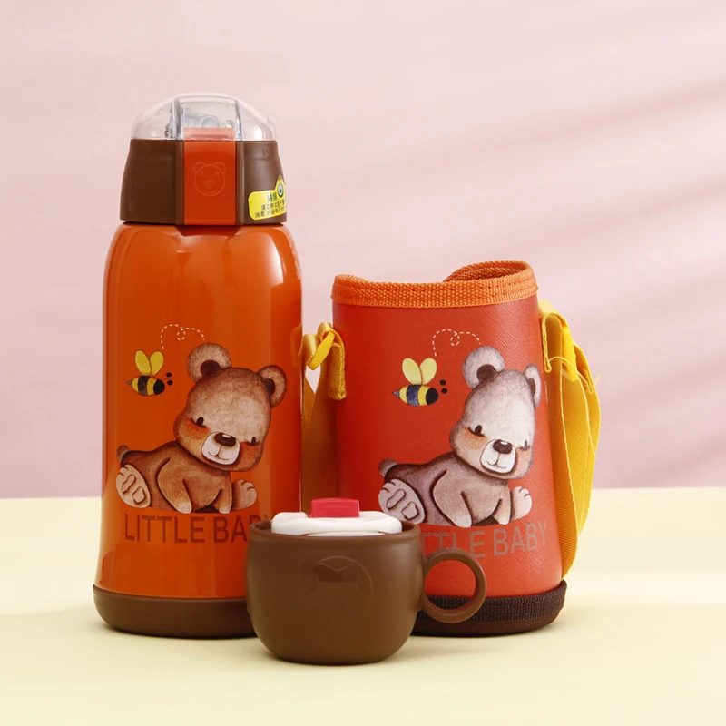 Ineedu garrafa de alimentação para bebê inteligente com canudo e tampa com display de temperatura led copos térmicos a granel especial barato novo mini 13