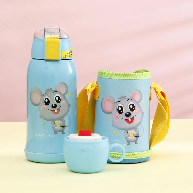 Ineedu garrafa de alimentação para bebê inteligente com canudo e tampa com display de temperatura led copos térmicos a granel especial barato novo mini 9