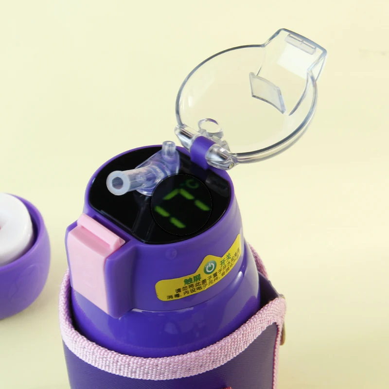 Ineedu garrafa de alimentação para bebê inteligente com canudo e tampa com display de temperatura led copos térmicos a granel especial barato novo mini 14