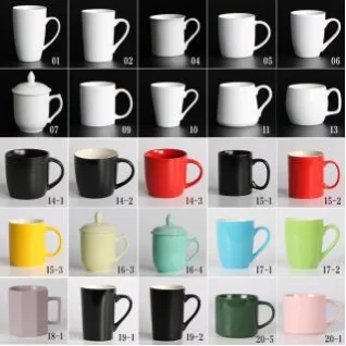 الجملة بساطتها لون مخصص فناجين القهوة رخيصة شكل مخصص السيراميك القدح مكتب المنزل كوب ماء 10