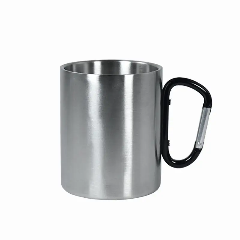 حار بيع مزدوج الجدار حلقة تسلق التخييم الطبخ كوب الفولاذ المقاوم للصدأ القهوة القدح مع مقبض 11